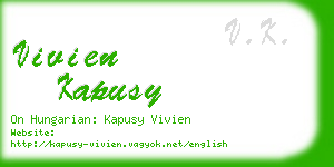 vivien kapusy business card